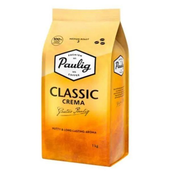 Ящик кофе в зернах Paulig Classic Crema 1 кг (в ящике 4шт) 0200269 фото