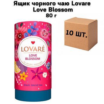 Ящик черного чая Lovare Love Blossom 80 г ( в ящике 10 шт) 02-0654 фото