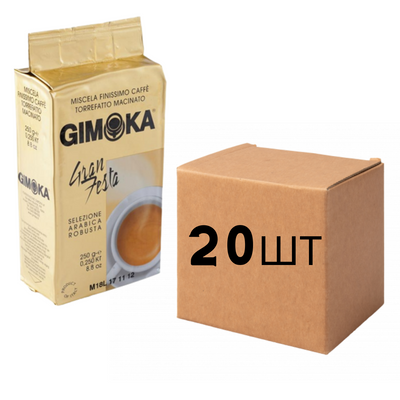 Ящик кави мелена Gimoka Gran Festa 250гр (у ящику 20 шт) 0200026 фото