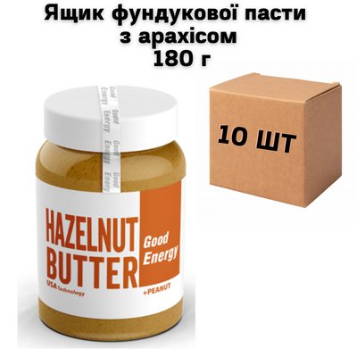 Ящик фундукової пасти з арахісом 180 г (у ящику 10шт) 7300031 фото