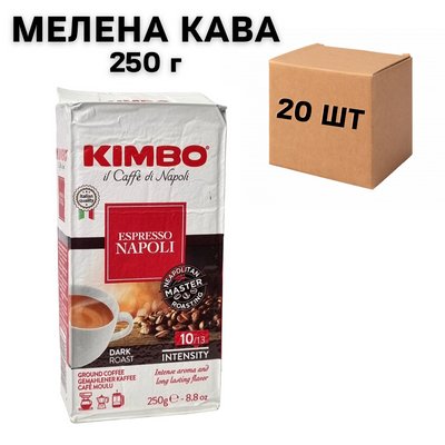 Ящик молотого кофе KIMBO Espresso Napoli 250 г ( в ящике 20 шт) 0200038 фото