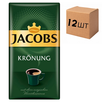 Ящик кави мелений Jacobs Kronung 500 г. (в ящику 12 шт) 0200078 фото