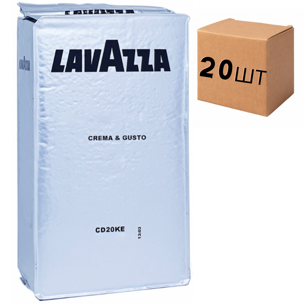 Ящик меленої кави Lavazza Crema e Gusto 250 г (у ящику 20 шт) 0200082 фото