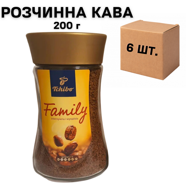 Ящик растворимого кофе Tchibo Family 200 гр. в стеклянной банке (в ящике 6 шт.) 0200272 фото