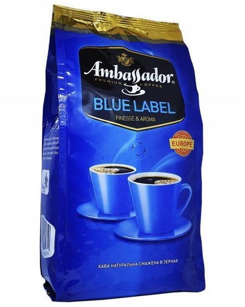 Ящик кофе в зернах Ambassador Blue Label 1 кг ( в ящике 6 шт) 02-0323 фото