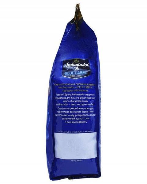 Ящик кофе в зернах Ambassador Blue Label 1 кг ( в ящике 6 шт) 02-0323 фото