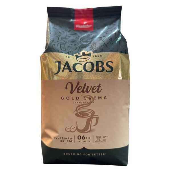 Ящик кофе в зернах Jacobs VELVET GOLD CREMA1 кг (в ящике 4 шт) 02-0705 фото