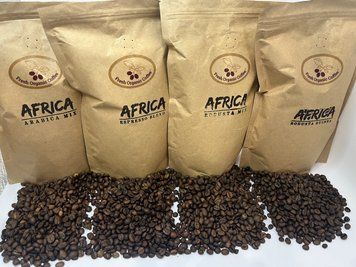 Кавовий набір AFRICA 2 кг (4&times;500 г), у зернах: Arabica Mix / Espresso Blend / Robusta Mix / Robusta Guinea 63-0028 фото