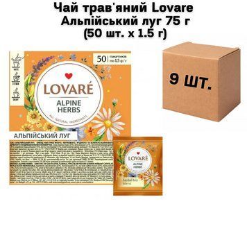 Ящик Чай травяной Lovare Альпийский луг 75 г (50 шт. х 1.5 г) ( в ящике 9 шт) 02-0609 фото