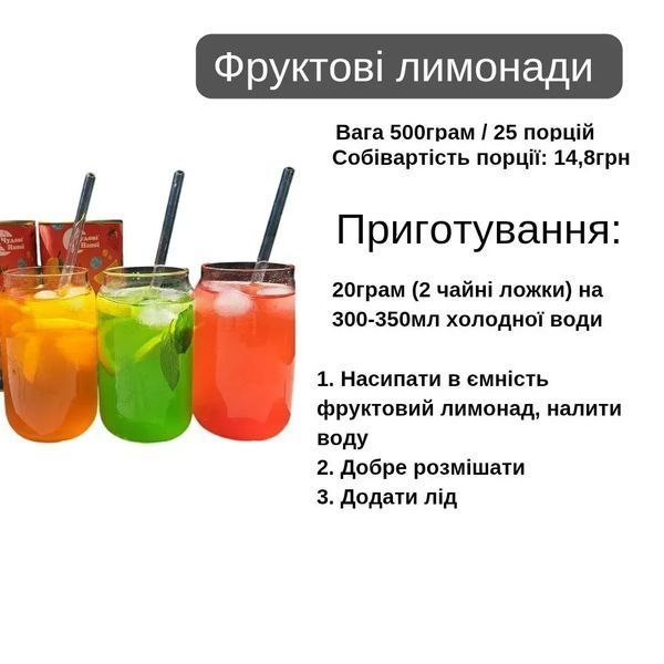 Фруктовий лимонад "Гуанабана" (з блискітками) 500 г 17-0094 фото