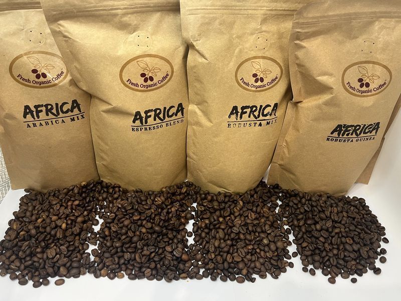 Кавовий набір AFRICA 2 кг (4&times;500 г), у зернах: Arabica Mix / Espresso Blend / Robusta Mix / Robusta Guinea 63-0028 фото