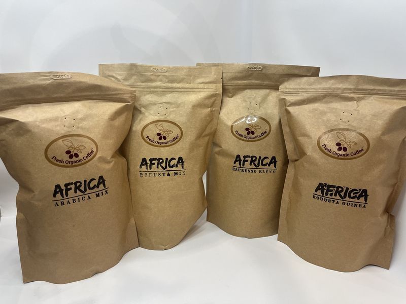 Кавовий набір AFRICA 2 кг (4&times;500 г), у зернах: Arabica Mix / Espresso Blend / Robusta Mix / Robusta Guinea 63-0028 фото