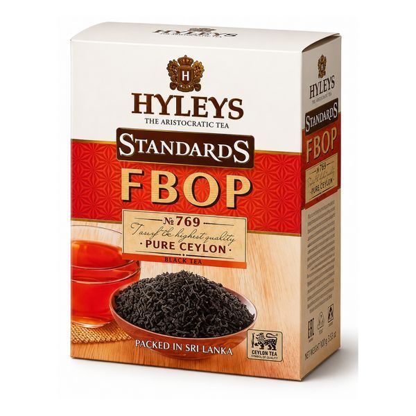 Ящик черного чая Hyleys Standards FBOP среднелистовой 100 г ( в ящике 20 шт) 02-0428 фото