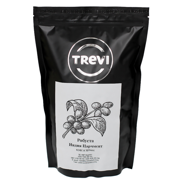 Кава в зернах Trevi Робуста Індія Парчмент, 1кг 03-0063 фото
