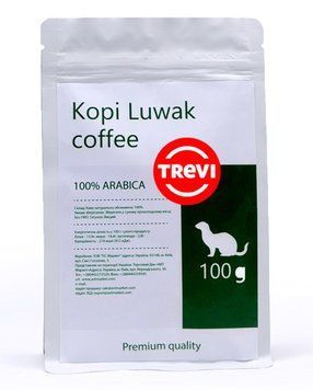 Екзотична Кава в зернах Trevi Арабіка Kopi Luwak 100 г 03-0116 фото