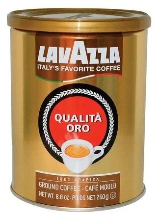 Ящик молотого кофе Lavazza Qualita Oro ж/б, 250г (в ящике 12 шт) 0200214 фото