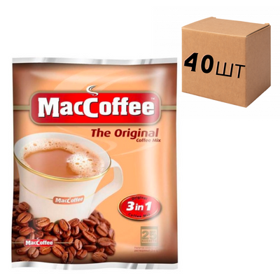 Скринька розчинної кави MacCoffee 3 в 1 упаковка 25 шт (у ящику 40 шт. упаковок) 0200115 фото