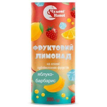 Фруктовий лимонад "Яблуко-барбарис" (з блискітками) 200 г 17-0102 фото