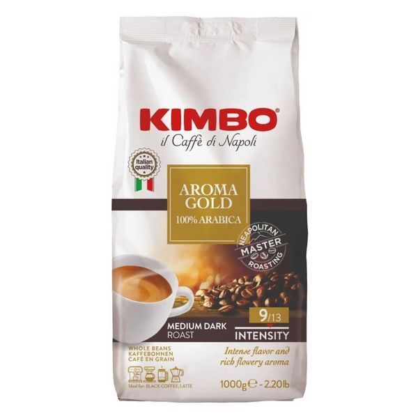 Ящик кофе в зернах Kimbo Aroma Gold (в ящике 6шт) 02-0158 фото