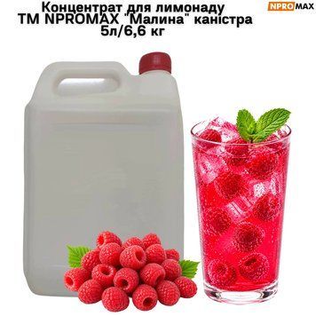 Концентрат для лимонада ТМ NPROMAX "Малина" канистра 5л/6,6 кг 89-0177 фото
