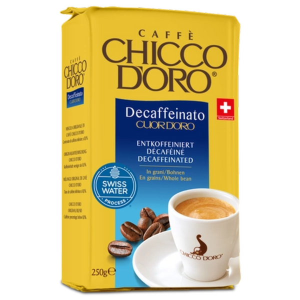 Ящик Кави в зернах Chicco D'oro Decafeinato 250 г (у ящику 12 шт) 0200375 фото