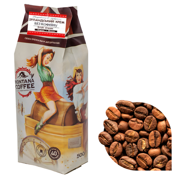 Кофе в зернах Montana Coffee "Ирландский крем" (без кофеина) 100% арабика 0,5 кг 1900017 фото