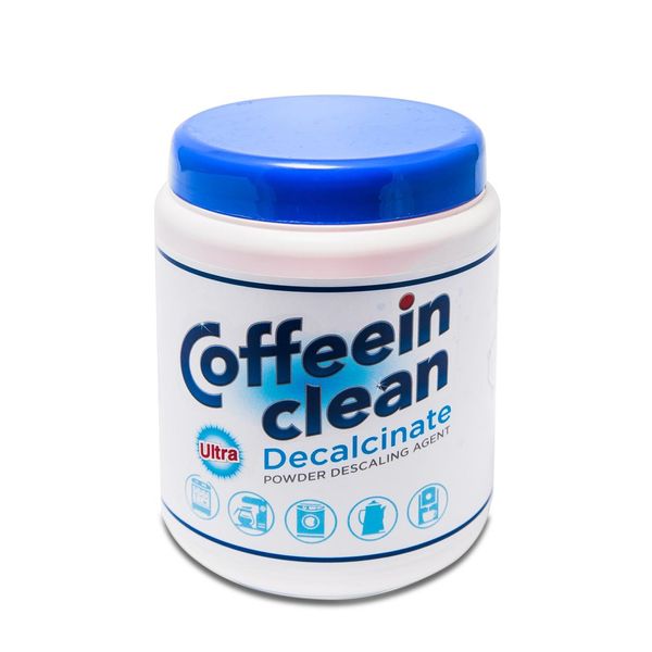 Ящик професійного засобу Coffeein clean DECALCINATE ULTRA для очищення від накипу 900 гр. (у ящику 10шт) 10090 фото