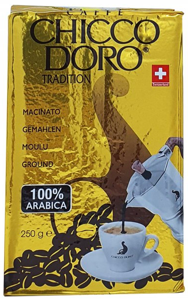 Ящик молотого кофе Chicco D'oro Тradition 100% arabica 250 г (в ящике 20 шт) 0200174 фото