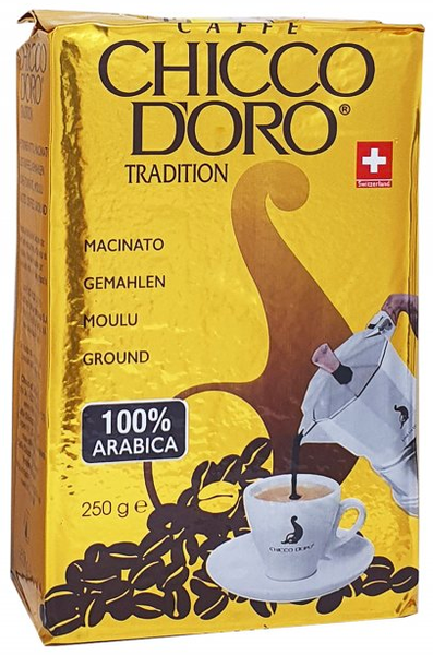 Ящик молотого кофе Chicco D'oro Тradition 100% arabica 250 г (в ящике 20 шт) 0200174 фото